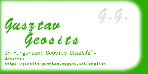 gusztav geosits business card